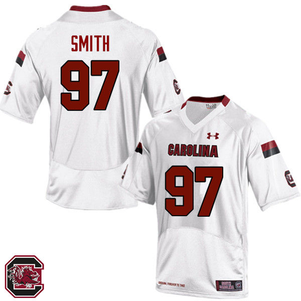 Men South Carolina Gamecocks #97 Kobe Smith College Football Jerseys Sale-White